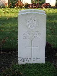 Cite Bonjean Military Cemetery Armentieres - MacDonald, J