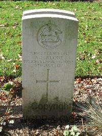 Cite Bonjean Military Cemetery Armentieres - Malone, A