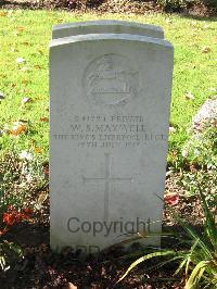 Cite Bonjean Military Cemetery Armentieres - Maxwell, W S