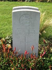 Cite Bonjean Military Cemetery Armentieres - McAllister, Arthur