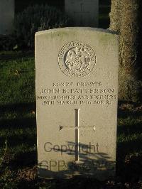 Cite Bonjean Military Cemetery Armentieres - Patterson, John Edwin