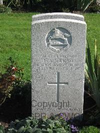 Cite Bonjean Military Cemetery Armentieres - Verso, Frank Stapleton