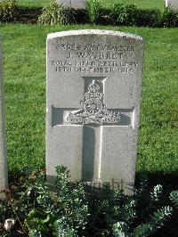 Cite Bonjean Military Cemetery Armentieres - Waybret, J