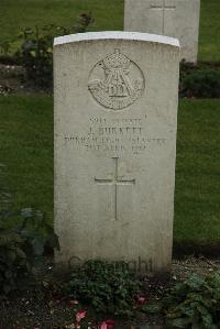 Philosophe British Cemetery Mazingarbe - Burkett, J