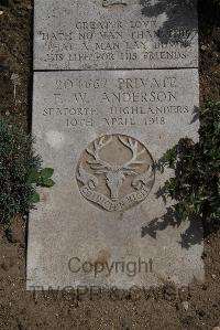 Wimereux Communal Cemetery - Anderson, Francis William