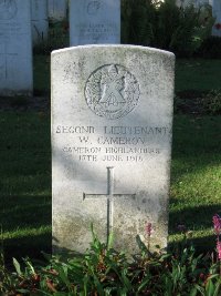 La Kreule Military Cemetery Hazebrouck - Cameron, William