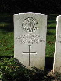 La Kreule Military Cemetery Hazebrouck - Collins, Archibald Ion