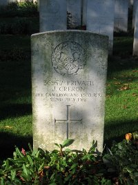 La Kreule Military Cemetery Hazebrouck - Creron, J