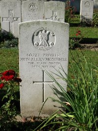 La Kreule Military Cemetery Hazebrouck - McConnell, John Allan