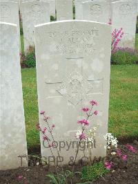 Etaples Military Cemetery - Allan, J