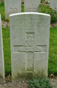 Etaples Military Cemetery - Alwen, William Thomas