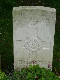 Etaples Military Cemetery - Anderson, John Thomas