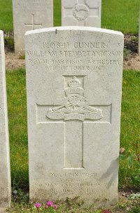 Etaples Military Cemetery - Anderson, William Stewart