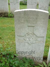 Etaples Military Cemetery - Barnett, Sydney John