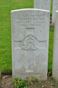 Etaples Military Cemetery - Brown, Thomas