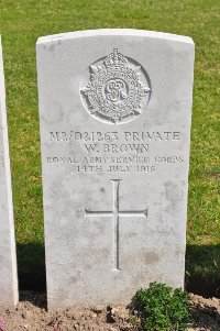 Etaples Military Cemetery - Brown, W