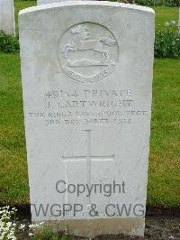 Etaples Military Cemetery - Cartwright, J