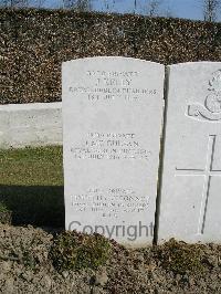 Auchonvillers Military Cemetery - McGuigan, J