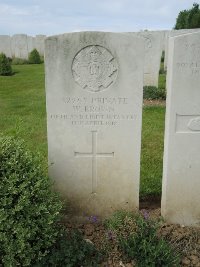 Bagneux British Cemetery Gezaincourt - Brown, W