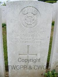 Bagneux British Cemetery Gezaincourt - Duxbury, W