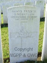 Bagneux British Cemetery Gezaincourt - Warrillow, D