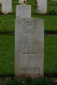 Authuile Military Cemetery - Simms, A