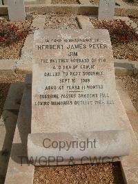 Malta (Capuccini) Naval Cemetery - Peter, Herbert James