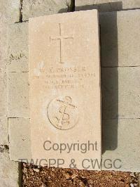 Malta (Capuccini) Naval Cemetery - Prosser, W A