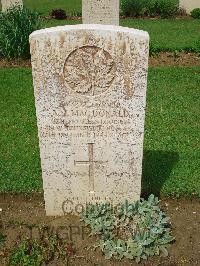 Coriano Ridge War Cemetery - MacDonald, Alexander