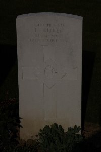 St. Souplet British Cemetery - Aitken, L