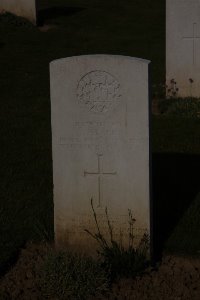 St. Souplet British Cemetery - Black, J