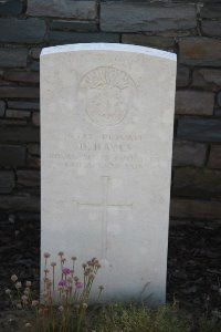 St. Souplet British Cemetery - Hayes, D