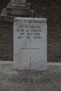 Kirkee New (Cantonment) Cemetery - Davies, W J