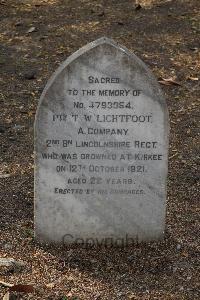 Kirkee New (Cantonment) Cemetery - Lightfoot, T W