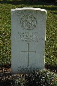 Bois-Carre Military Cemetery Haisnes - Hughes, T