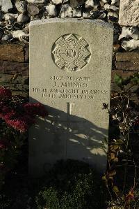 Bois-Carre Military Cemetery Haisnes - Munro, J