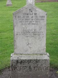 Grangegorman Military Cemetery - Fairweather, James