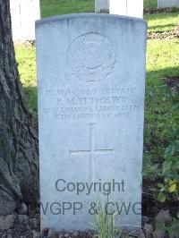 Grangegorman Military Cemetery - Matthews, P