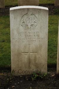 Ancre British Cemetery Beaumont-Hamel - Benton, A