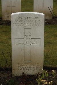 Ancre British Cemetery Beaumont-Hamel - Loftus, Patrick