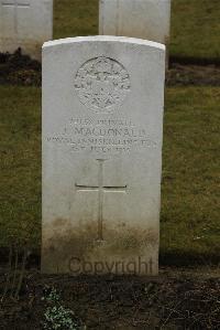 Ancre British Cemetery Beaumont-Hamel - MacDonald, John