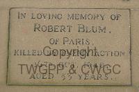 Harrogate (Stonefall) Cemetery - Blum, Robert