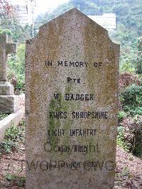 Hong Kong Cemetery - Badger, W