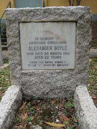 Hong Kong Cemetery - Boyle, Alexander