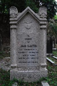 Hong Kong Cemetery - Claxton, John