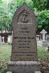 Hong Kong Cemetery - England, John William