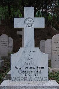 Hong Kong Cemetery - Hatton, Richard Valentine