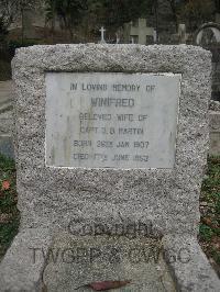 Hong Kong Cemetery - Martin, Winifed