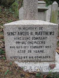 Hong Kong Cemetery - Mattews, Angus