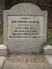 Hong Kong Cemetery - McClinton, John Hereward